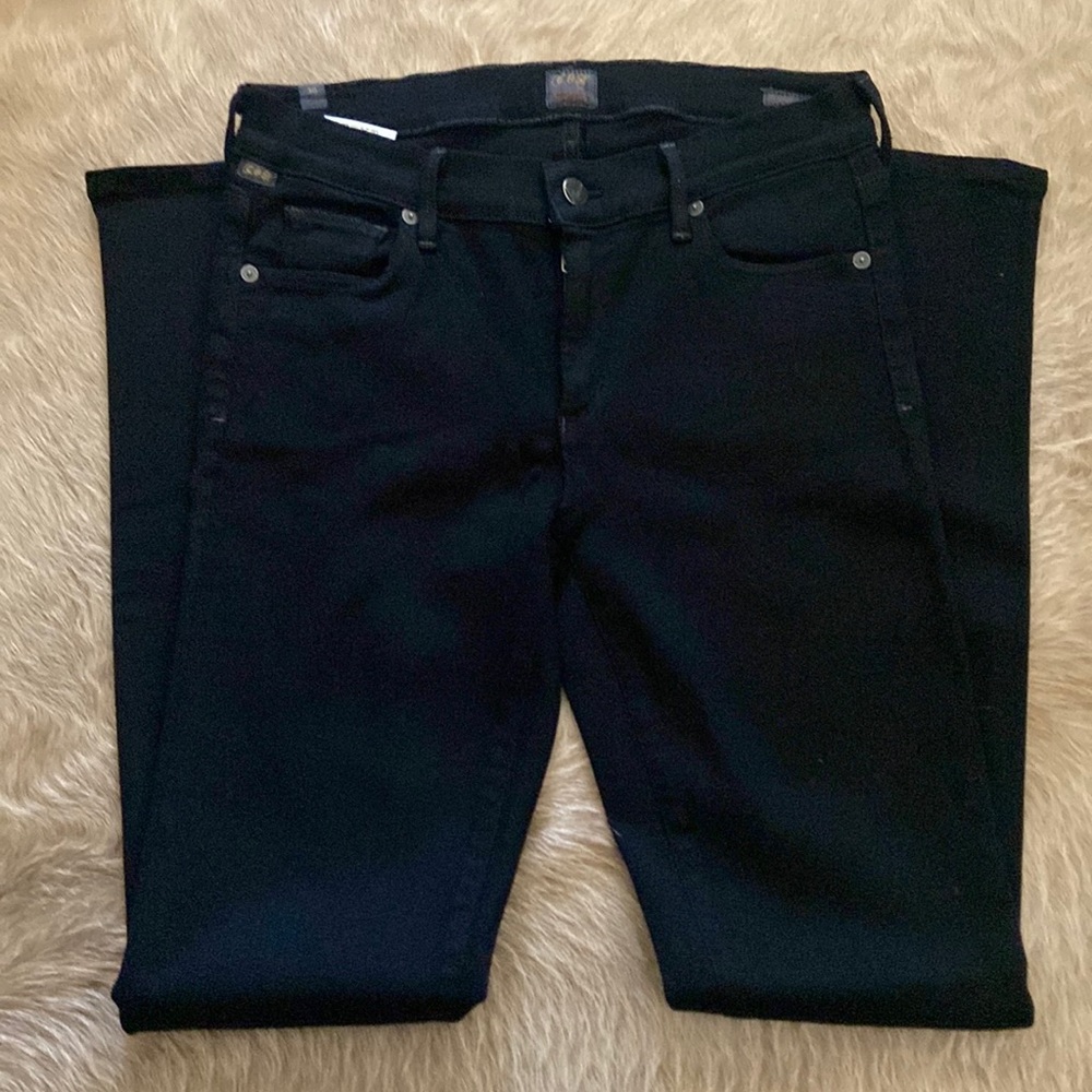 Citizen of Humanity Black Avendon Slick Skinny jeans.  Size 30.